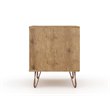 Manhattan Comfort Rockefeller 1-Drawer Wood Nightstand in Pink (Set of 2)