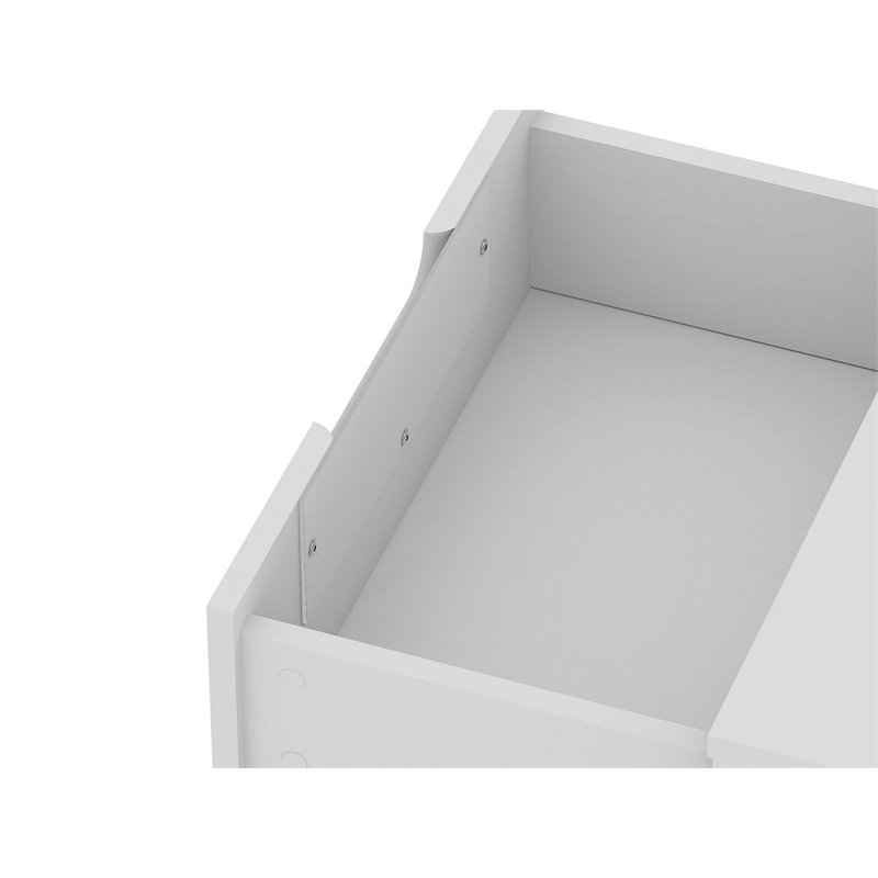 Manhattan Comfort Rockefeller 2-Drawer Wood Nightstand in White (Set of 2)