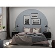 Manhattan Comfort Rockefeller 2-Drawer Wood Nightstand in Black (Set of 2)