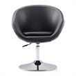 Manhattan Comfort Hopper Faux Leather Height Adjustable Chair in Black