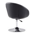 Manhattan Comfort Hopper Faux Leather Height Adjustable Chair in Black