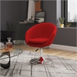 Manhattan Comfort Hopper Fabric Adjustable Height Accent Chair in Red