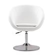 Manhattan Comfort Hopper Faux Leather Height Adjustable Chair in White