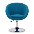 Manhattan Comfort Hopper Fabric Adjustable Height Accent Chair in Blue
