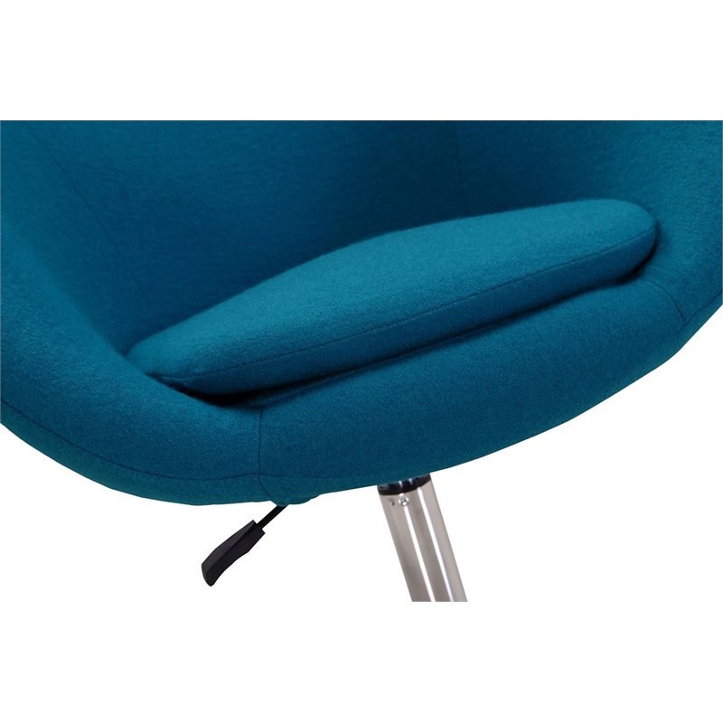 Manhattan Comfort Hopper Fabric Adjustable Height Accent Chair in Blue