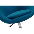Manhattan Comfort Hopper Fabric Adjustable Height Accent Chair in Blue