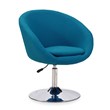 Manhattan Comfort Hopper Fabric Adjustable Height Accent Chair in Blue