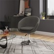 Manhattan Comfort Hopper Fabric Adjustable Height Accent Chair in Gray