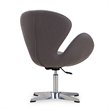 Manhattan Comfort Raspberry Fabric Height Adjustable Chair in Gray