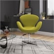 Manhattan Comfort Raspberry Fabric Height Adjustable Chair in Green