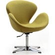 Manhattan Comfort Raspberry Fabric Height Adjustable Chair in Green
