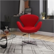 Manhattan Comfort Raspberry Fabric Height Adjustable Chair in Red