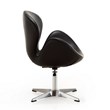 Manhattan Comfort Raspberry Faux Leather Height Adjustable Chair in Black