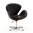 Manhattan Comfort Raspberry Faux Leather Height Adjustable Chair in Black
