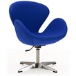 Manhattan Comfort Raspberry Fabric Height Adjustable Chair in Blue
