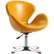Manhattan Comfort Raspberry Faux Leather Height Adjustable Chair in Yellow