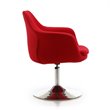 Manhattan Comfort Kinsey Fabric Adjustable Height Accent Chair in Red