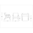 Manhattan Comfort Martelle Fabric Accent Chair in Cream/Amber (Set of 2)