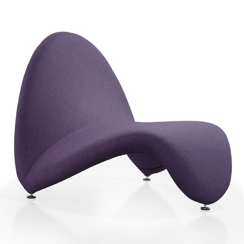 Manhattan Comfort MoMa Fabric Accent Chair in Purple (Set of 2)