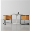 Manhattan Comfort Cosmopolitan Faux Leather Dining Chair in Brown (Set of 2)