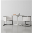 Manhattan Comfort Cosmopolitan Faux Leather Dining Chair in White (Set of 2)