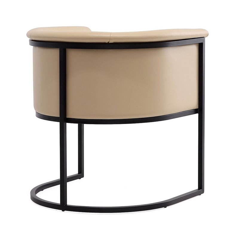 Manhattan Comfort Cosmopolitan Faux Leather Dining Chair in Tan (Set of 2)
