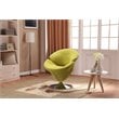 Manhattan Comfort Tulip Velvet Swivel Accent Chair in Green (Set of 2)