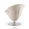 Manhattan Comfort Tulip Velvet Swivel Accent Chair in White (Set of 2)
