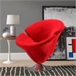 Manhattan Comfort Tulip Velvet Swivel Accent Chair in Red (Set of 2)