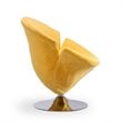 Manhattan Comfort Tulip Velvet Swivel Accent Chair in Yellow (Set of 2)