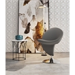 Manhattan Comfort Curl Fabric Swivel Accent Chair in Gray (Set of 2)