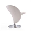 Manhattan Comfort Curl Fabric Swivel Accent Chair in Cream (Set of 2)
