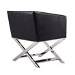 Manhattan Comfort HollyWood Faux Leather Accent Lounge Chair in Black (Set of 2)