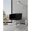 Manhattan Comfort HollyWood Faux Leather Accent Lounge Chair in Black (Set of 2)