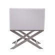 Manhattan Comfort HollyWood Faux Leather Accent Lounge Chair in White (Set of 2)