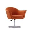 Manhattan Comfort Voyager Fabric Accent Chair in Orange (Set of 2)