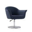 Manhattan Comfort Voyager Fabric Accent Chair in Smokey Blue (Set of 2)