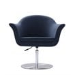 Manhattan Comfort Voyager Fabric Accent Chair in Smokey Blue (Set of 2)