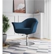 Manhattan Comfort Voyager Fabric Accent Chair in Smokey Blue (Set of 2)