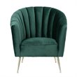 Manhattan Comfort Rosemont Velvet Accent Chair in Green (Set of 2)