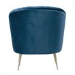 Manhattan Comfort Rosemont Velvet Accent Chair in Blue (Set of 2)