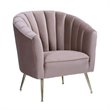 Manhattan Comfort Rosemont Velvet Accent Chair in Blush Pink (Set of 2)