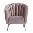 Manhattan Comfort Rosemont Velvet Accent Chair in Blush Pink (Set of 2)