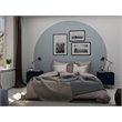 Manhattan Comfort Rockefeller 2-Drawer Wood Nightstand in Blue (Set of 2)