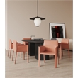 Manhattan Comfort Vogue Faux Leather Armchair in Clay Pink (Set of 2)