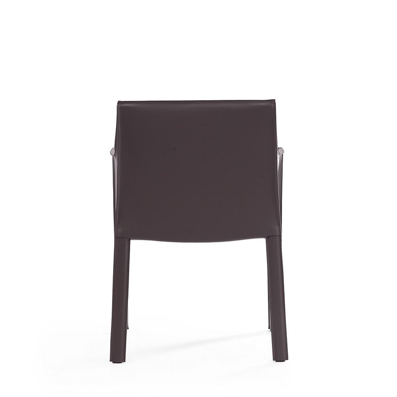 Manhattan Comfort Vogue Faux Leather Armchair in Gray (Set of 2)