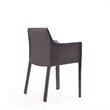 Manhattan Comfort Vogue Faux Leather Armchair in Gray (Set of 2)