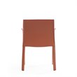 Manhattan Comfort Paris Saddle Leather Arm Chair in Clay Pink (Set of 2)