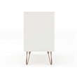 Manhattan Comfort Rockefeller 3-Drawer Wood Dresser in White (Set of 2)