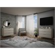 Manhattan Comfort Rockefeller 3-Drawer Wood Dresser in Off White (Set of 2)
